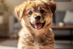 chiot confiant avant son rendez-vous chez le vétérinaire