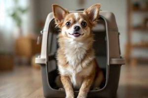Un Chihuahua recevant une récompense dans son sac de transport. Comment l'habituer sans stress ?