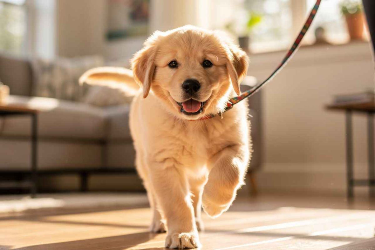 Découvrez comment débuter l'éducation à la laisse de votre chiot à la maison dans un environnement calme et rassurant