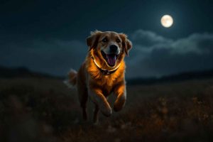 Quel collier lumineux choisir pour la campagne ? Optez pour un modèle robuste à longue autonomie pour votre chien.